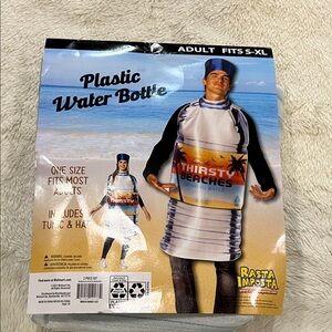 Rasta Imposta Thirsty Beaches Water Bottle Costume - Blue and White